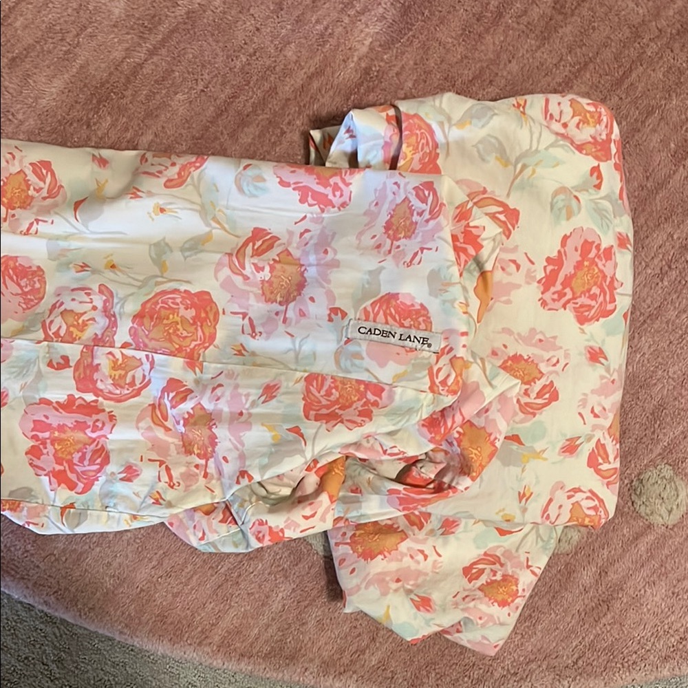 Caden Lane Floral Crib Sheet and Changing Table Cover